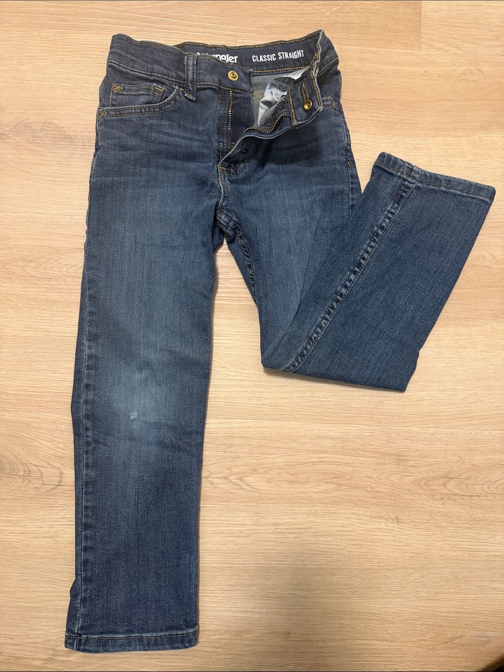 Wrangler boy’s Classic stretch Straight Jeans - Indigo Blue